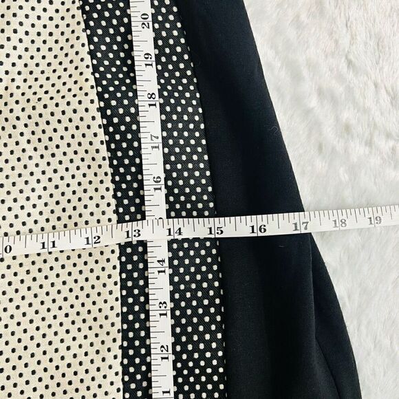Yoana Baraschi Womens Black White Sheath Colorblock Polka Dots Midi Dress Size 2 - Picture 8 of 8